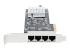 StarTech.com 4-Port 2.5Gbps NBASE-T PCIe Network Card, Intel I225-V Chip, Quad Port Computer Network Card, Multi-Gigabit NIC, PCI Express Server LAN Card, Desktop Ethernet Interface Card, PCI Express 2.0 (PR42GI-NETWORK-CARD) - Vänster sida